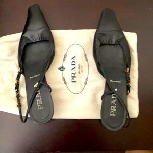 Prada sling back mules